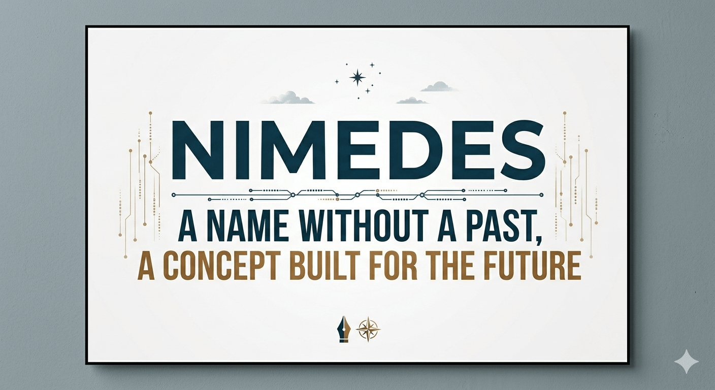 Nimedes: A Name Without a Past, A Concept Built for the Future
