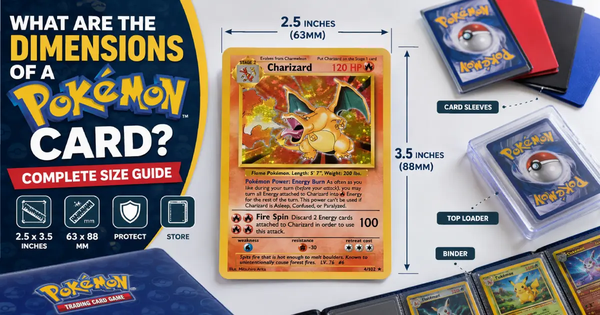 Pokémon Card Dimensions: Complete Guide to Pokémon Card Size, Measurements, and Specifications